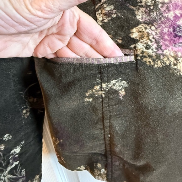 J. Jill Brown & Purple Velvety Floral Blazer Business, Arsty, Poet - Picture 2 of 8